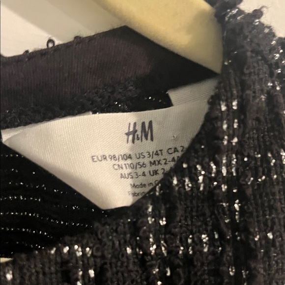 H&M Black Tweed Kids Dress with Bow - Picture 2 of 5